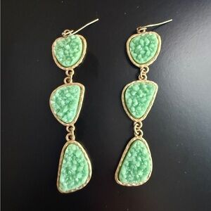 Mint Stone Drop Earrings